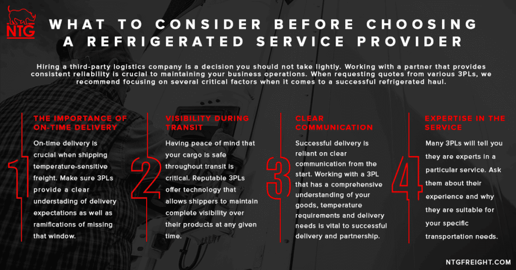 What To Consider Before Hiring a Refrigerated Service Provider
