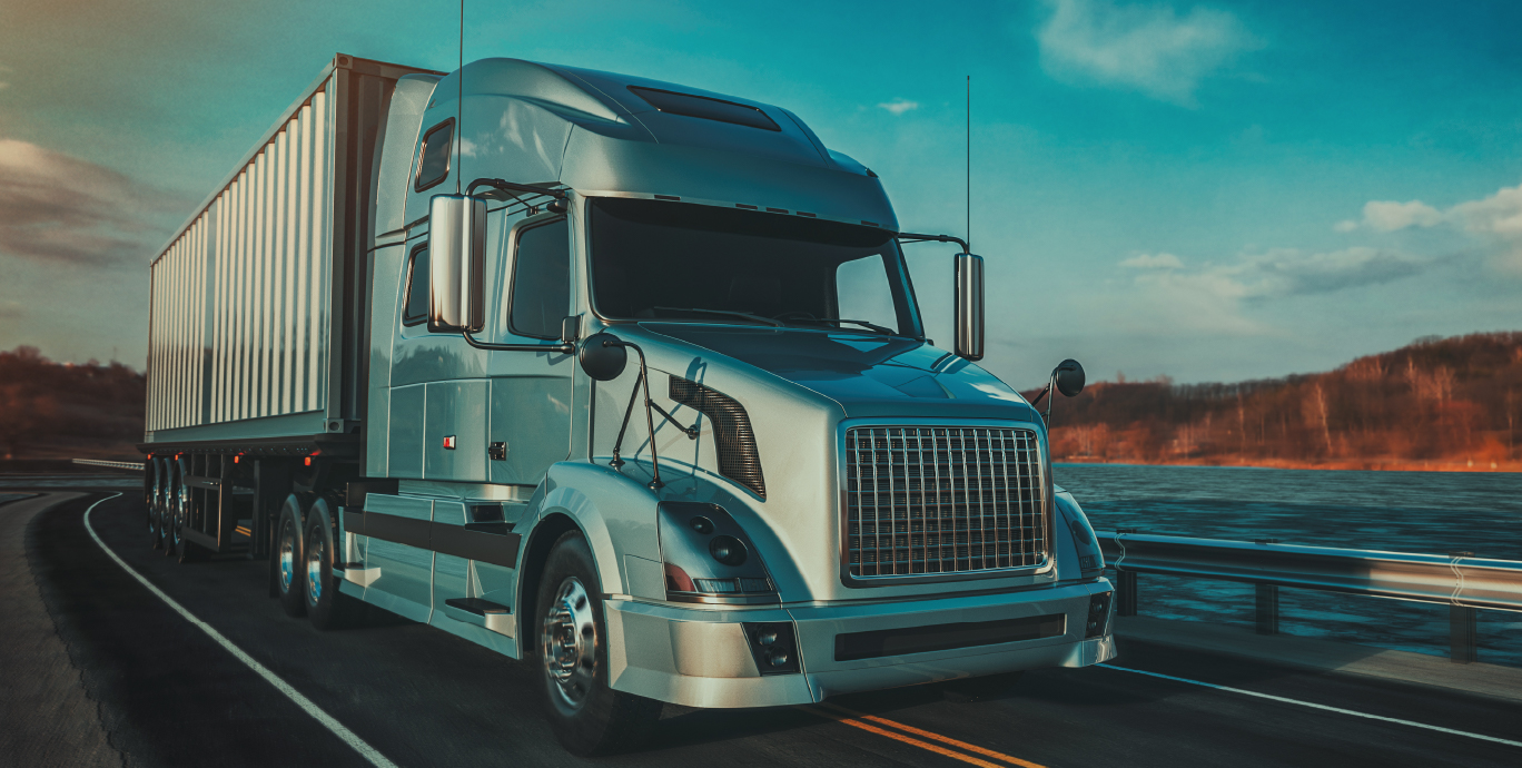 full truckload freight driving down highway