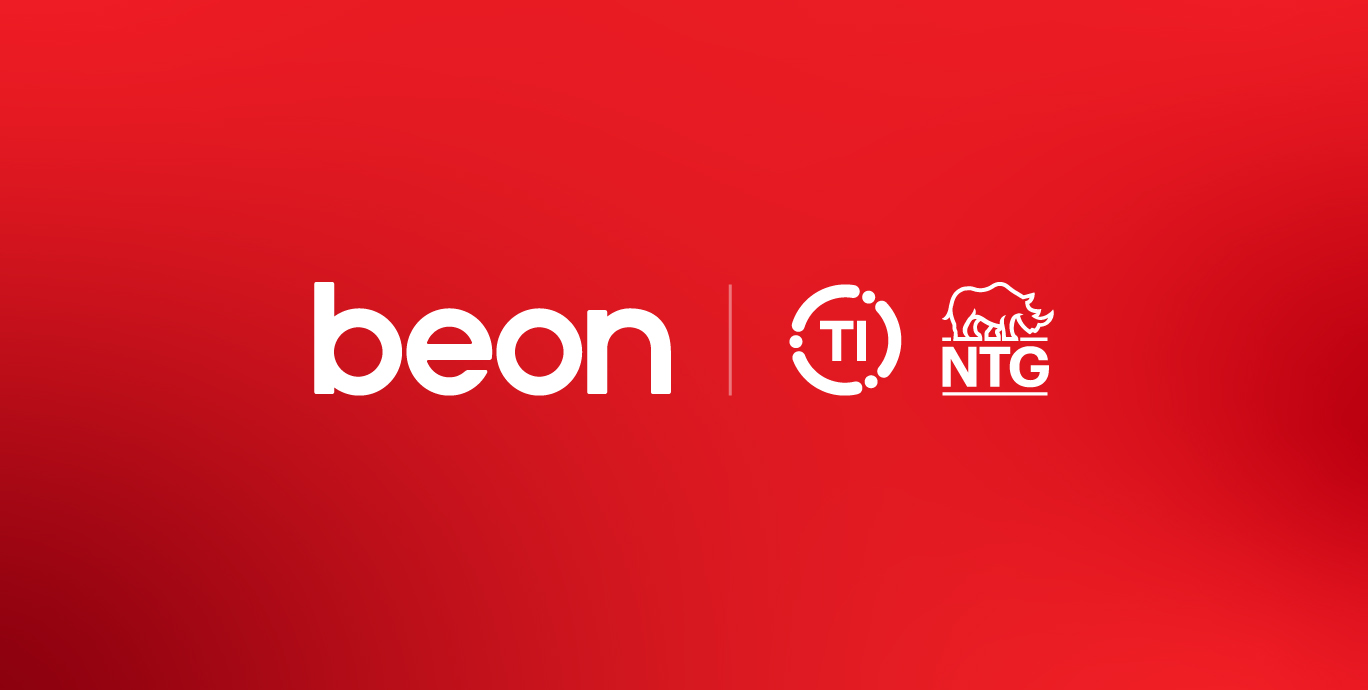 Beon TI & NTG logo on red gradient background featured image