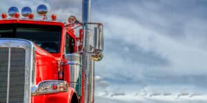 red freight truck - heavy haul