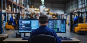 logistics manager at computer