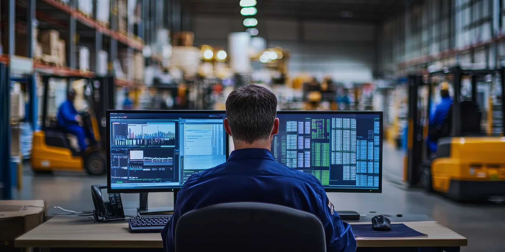 logistics manager at computer