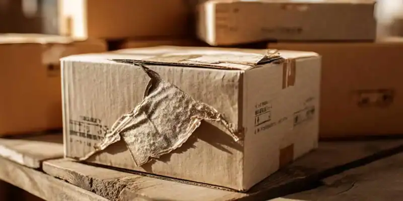 damaged parcel box
